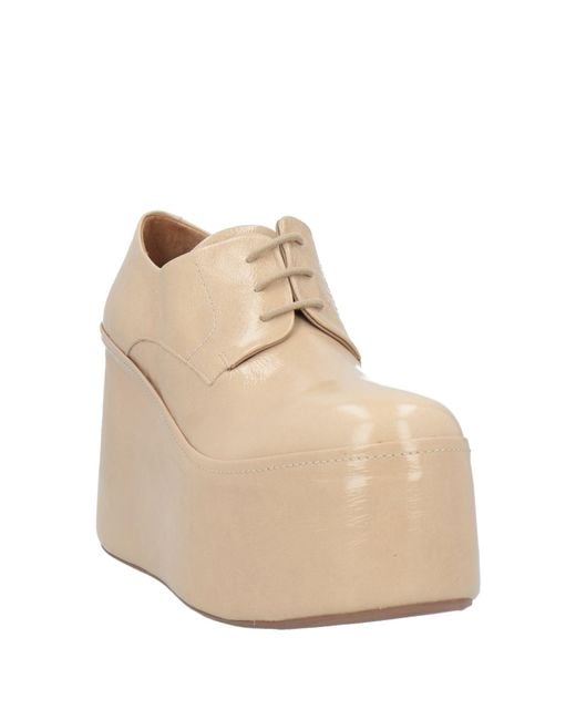 Paloma Barceló Natural Lace-Up Shoes Leather