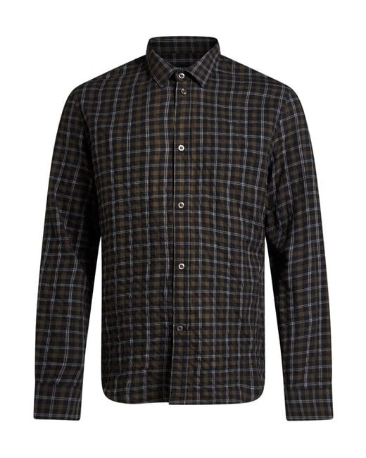 Dondup Black Military Shirt Cotton, Elastane for men