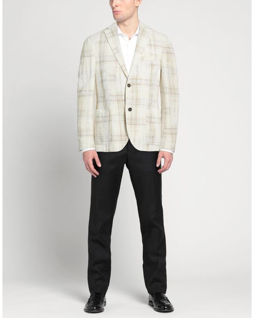 Montedoro White Blazer Cotton, Linen for men