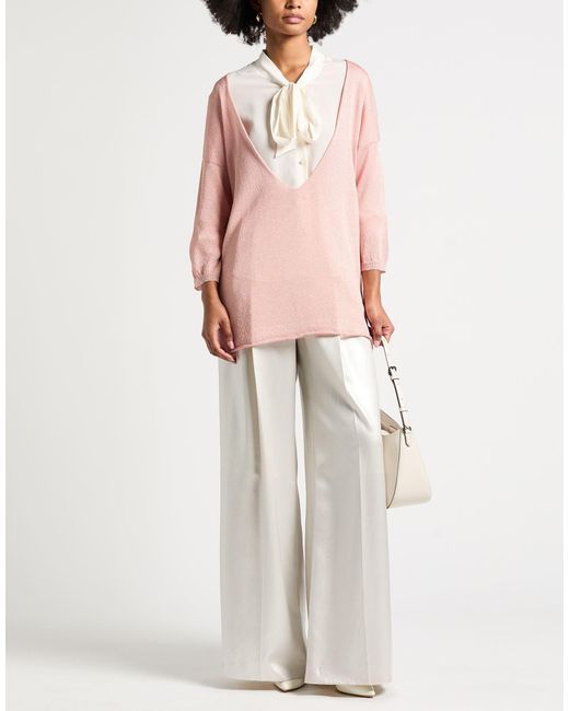 Soallure Pink Sweater Viscose, Polyester, Polyamide