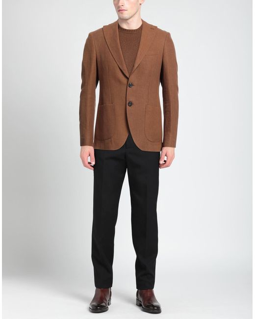 Doppiaa Brown Suit Jacket for men
