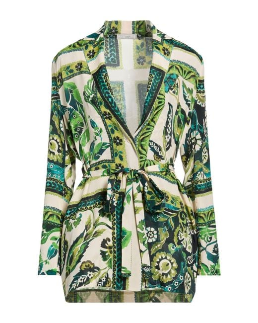 Antonelli Green Blazer Viscose, Silk