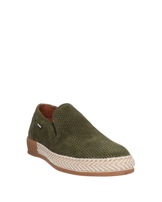 Baldinini Green Military Sneakers Soft Leather for men