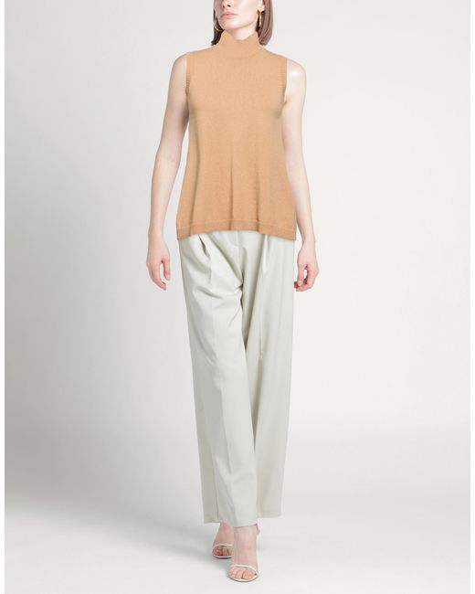 Purotatto Natural Camel Turtleneck Wool, Cashmere