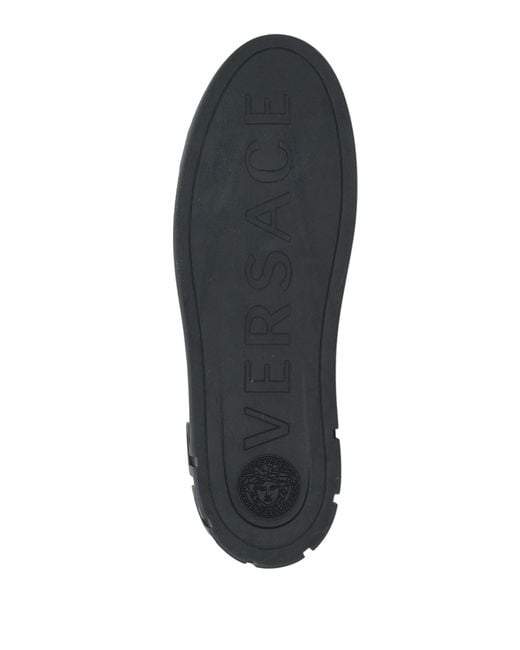 Versace Black Sneakers Calfskin for men