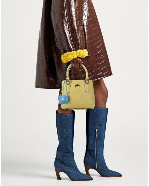Gabs Yellow Handbag Calfskin