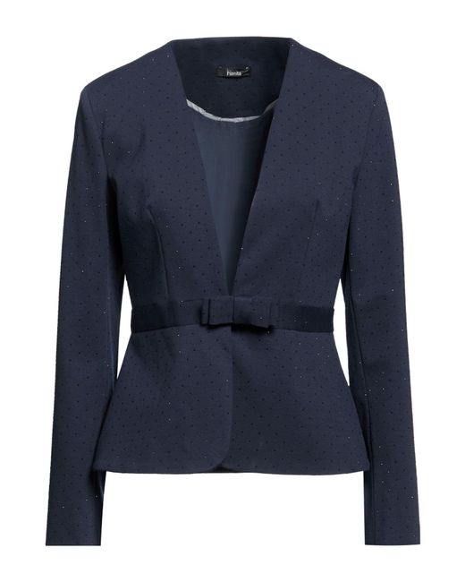 Hanita Blue Midnight Blazer Cotton, Nylon, Elastane