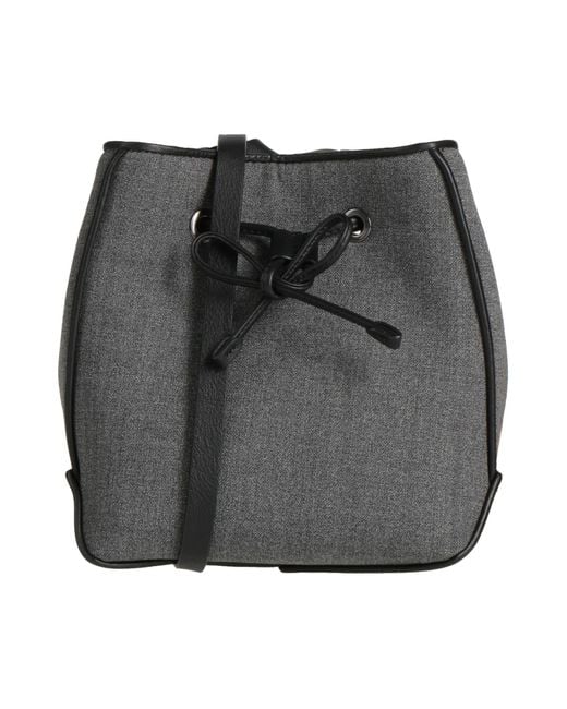 Brunello Cucinelli Gray Cross-Body Bag Wool, Leather