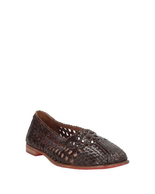 Calpierre Brown Ballet Flats Leather