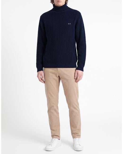 Sun 68 Blue Turtleneck for men