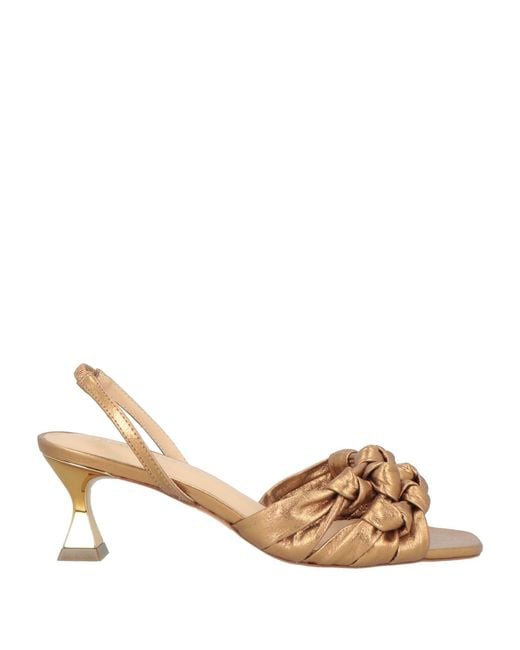 Miss Unique Metallic Sandals Leather