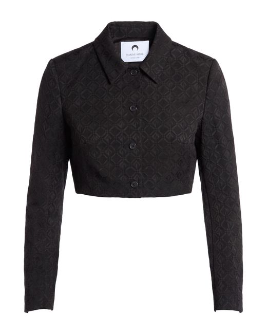 MARINE SERRE Black Jacket Viscose, Wool, Elastane