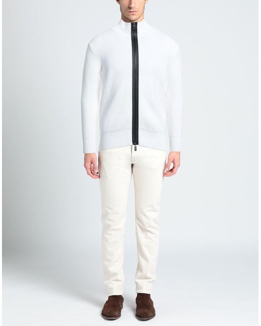 Canali White Cardigan for men