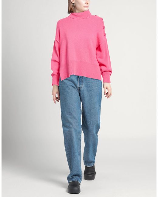 Maison Anje Pink Turtleneck Wool, Cashmere