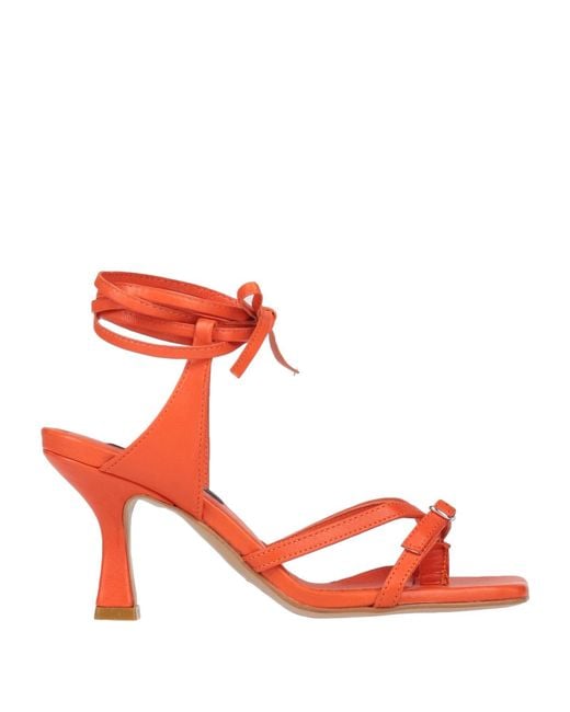 GISÉL MOIRÉ Red Thong Sandal