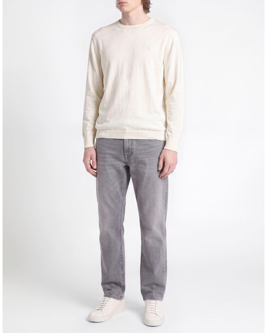 Calvin Klein White Sweater Wool for men