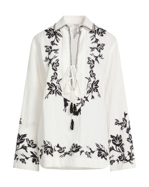 Hemant & Nandita White Top Linen, Cotton