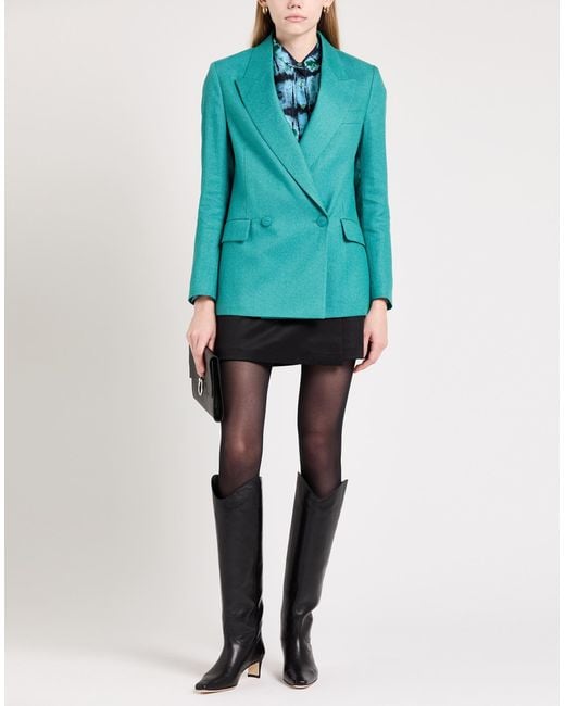 Hevò Green Blazer Polyamide, Linen