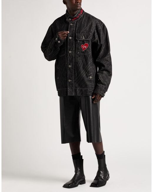 Vivienne Westwood Black Denim Outerwear Cotton, Organic Cotton for men