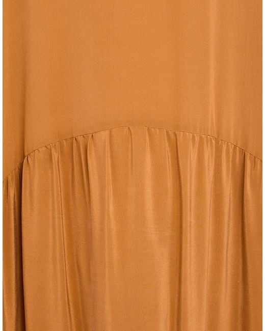 Alysi Orange Maxi Dress Silk