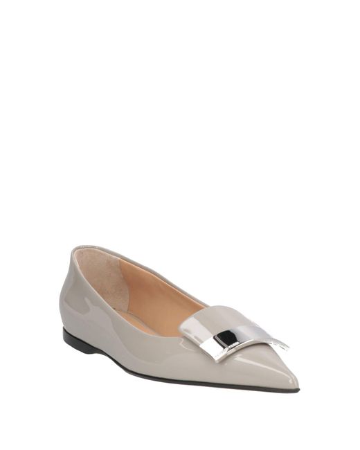 Sergio Rossi White Ballet Flats