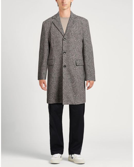 Circolo 1901 Gray Coat Cotton, Elastane for men