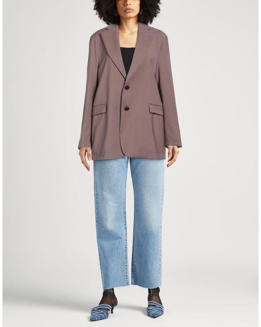 Barena Brown Light Blazer Virgin Wool