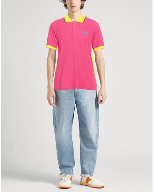 Moschino Pink Fuchsia Polo Shirt Cotton for men