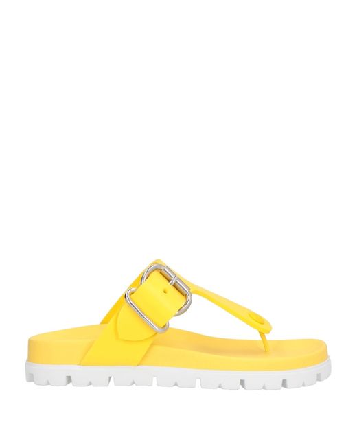 Prada Yellow Thong Sandal