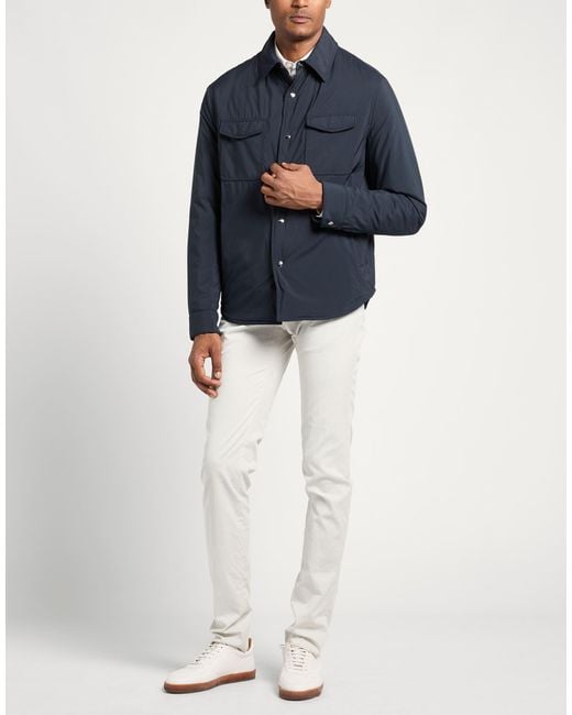 Fedeli Blue Midnight Jacket Polyester for men