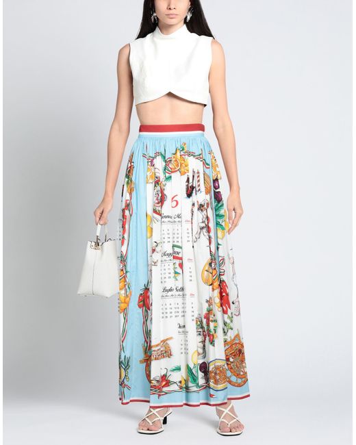 Dolce & Gabbana White Maxi Skirt