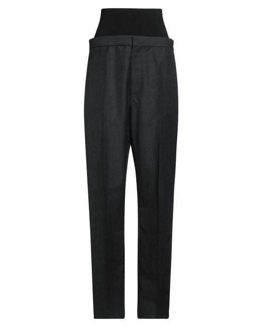 Alaïa Black Pants Mohair Wool, Wool, Viscose, Polyamide, Polyester