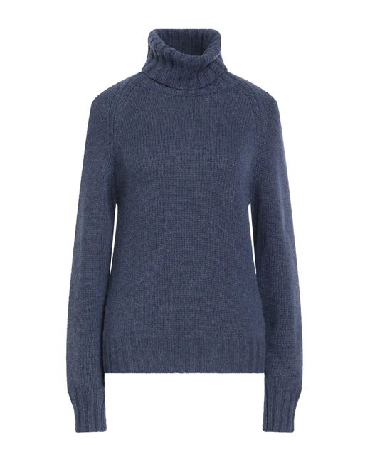Aragona Blue Midnight Turtleneck Wool