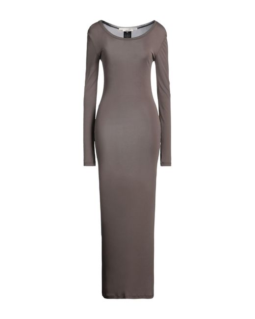 Isabel Benenato Gray Maxi-Kleid
