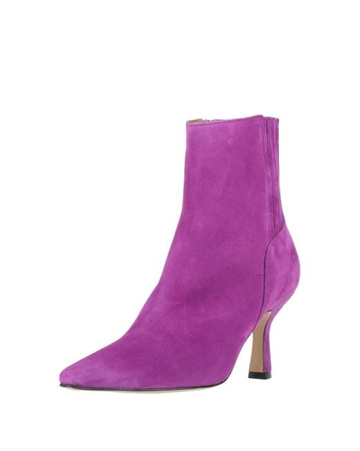 Bianca Di Purple Ankle Boots