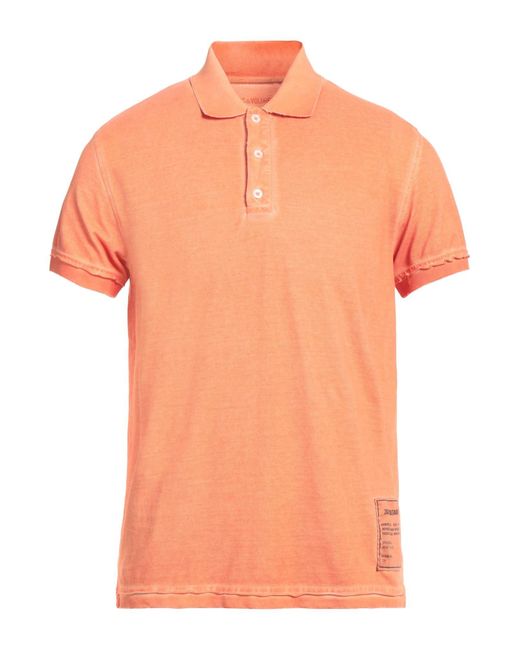 Zadig & Voltaire Orange Polo Shirt for men