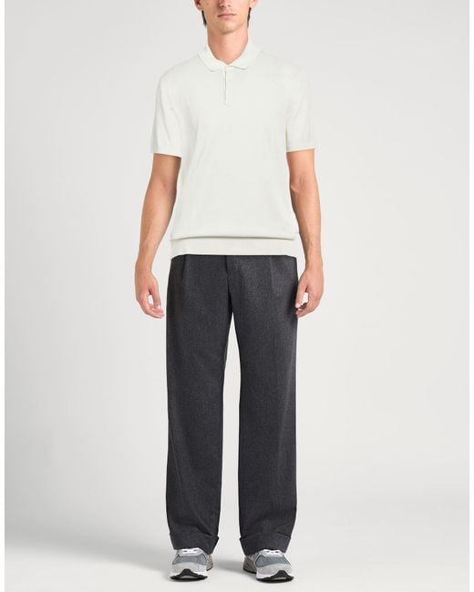 Paoloni White Polo Shirt Cotton for men