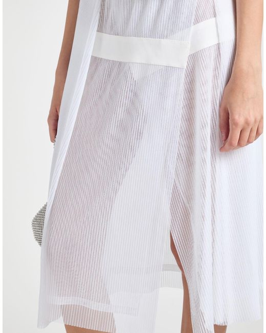 032c White Midi Skirt Polyester