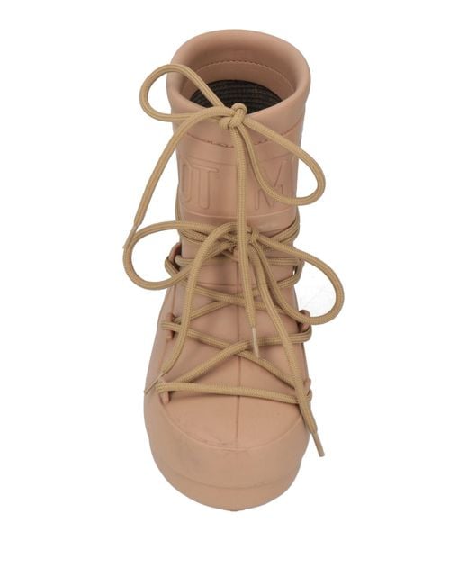 Moon Boot Brown Camel Ankle Boots Rubber