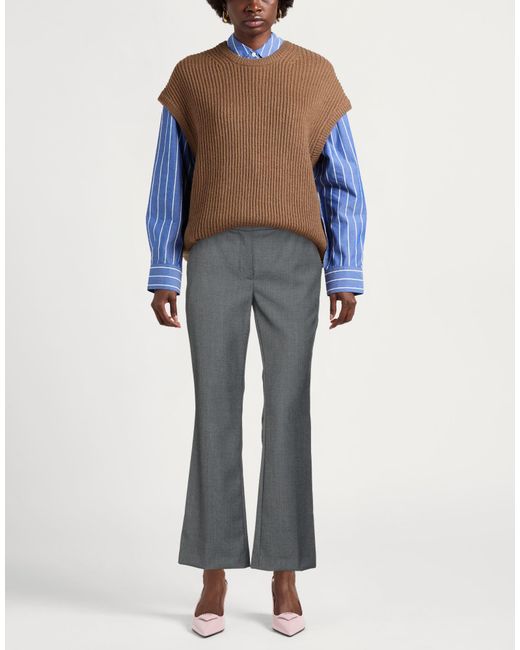 L'Autre Chose Gray Pants Wool