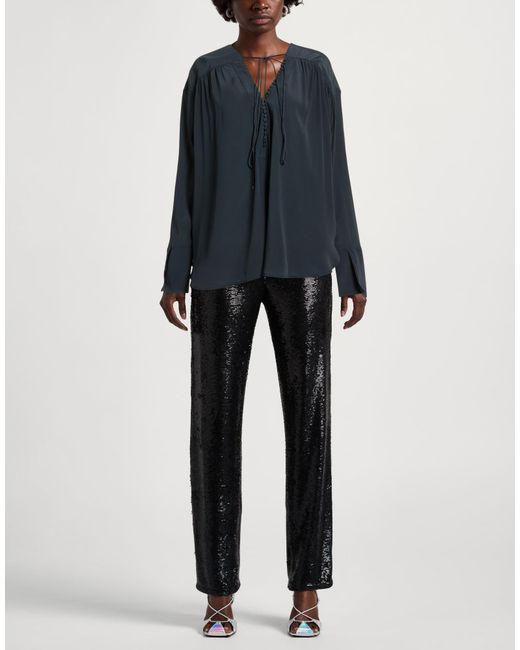 Dondup Black Midnight Top Acetate, Silk