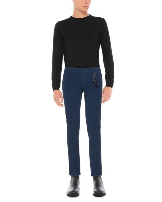 Daniele Alessandrini Blue Pants Cotton, Elastane for men