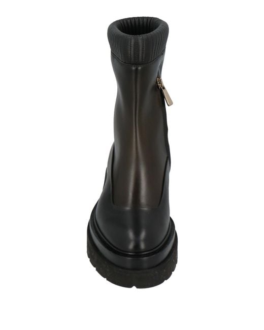Santoni Black Ankle Boots