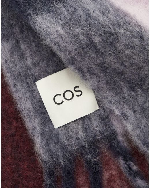 COS Purple Oversized Mohair-blend Scarf