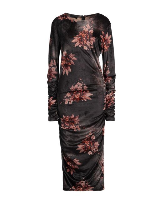 Gaelle Paris Black Noir Maxi Dress Polyester, Elastane