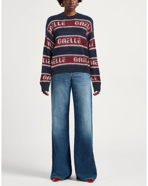 Gaelle Paris Blue Sweater Acrylic, Polyamide, Mohair Wool
