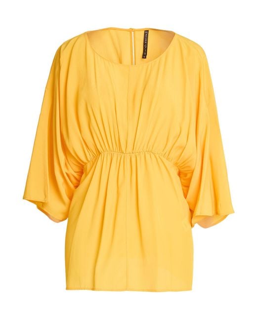 Manila Grace Yellow Marigold Top Acetate, Silk, Polyamide