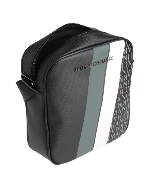 ARMANI EXCHANGE Black Cross-Body Bag Polyester, Pvc for men