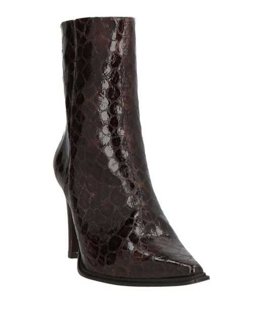 Zinda Brown Dark Ankle Boots Leather