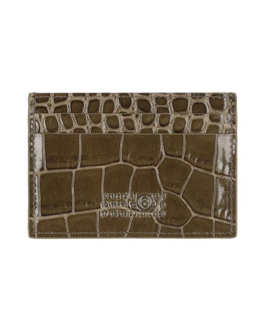 MM6 by Maison Margiela Brown Cardholder for men